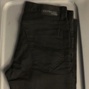 Express Waxed Black Denim Jeans 32/34